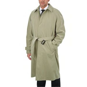 Cianni Cellini Men’s Beige Long Trench Coat Raincoat With Removable Liner Sz 40L